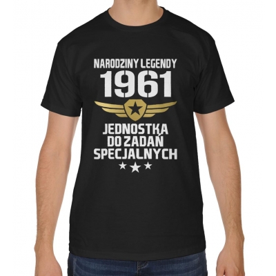 Koszulka męska Narodziny legendy + data Jednostka do zadań specjalnych